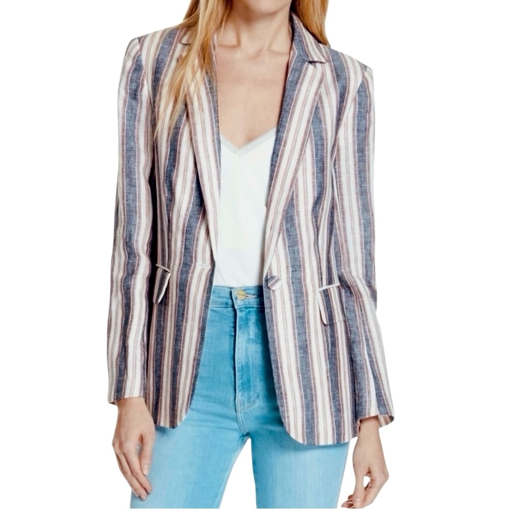 Frame Denim Classic Woman’s Patch Striped Blazer